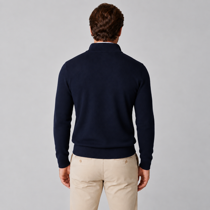 Rick | Heren Quarter-Zip Trui – Stand-Up Kraag en Verzorgde Pasvorm