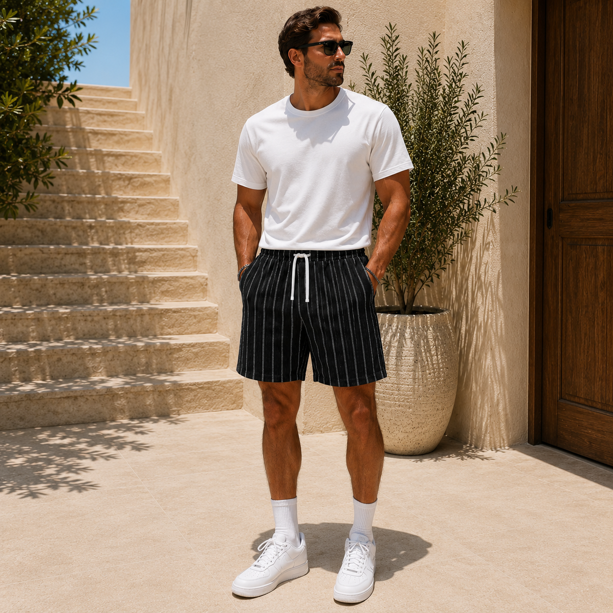Lovia – Gespreepte Shorts | 2+1 GRATIS