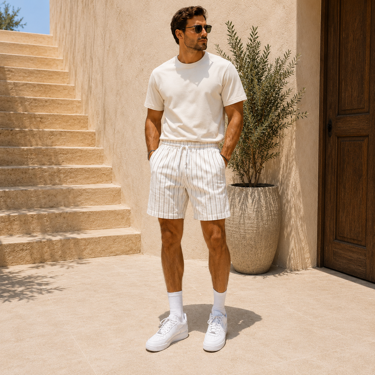 Lovia – Gespreepte Shorts | 2+1 GRATIS