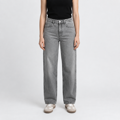 Sanne | Dames Wijde Jeans Relaxed – High Waist en Straight Fit