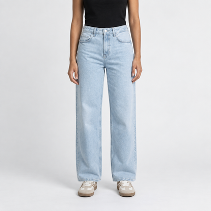 Sanne | Dames Wijde Jeans Relaxed – High Waist en Straight Fit
