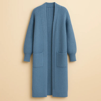 Sanne | Extra Lang Oversized Vest – Open Voorkant en Zachte Structuur