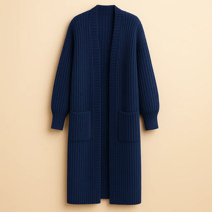 Sanne | Extra Lang Oversized Vest – Open Voorkant en Zachte Structuur
