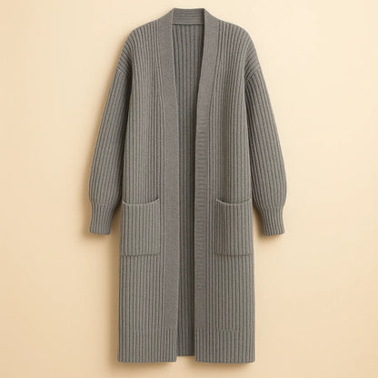 Sanne | Extra Lang Oversized Vest – Open Voorkant en Zachte Structuur
