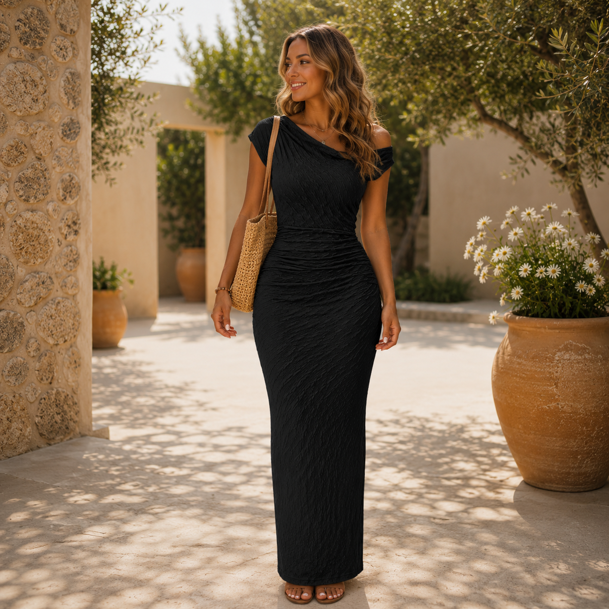 Lovia – Asymmetrische One Shoulder Bodycon Jurk