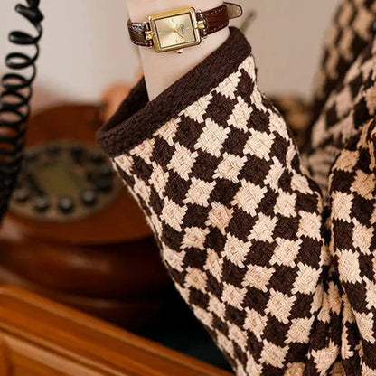 Stijlvolle Dames Gouden Horloge Met Klassieke Leren Band