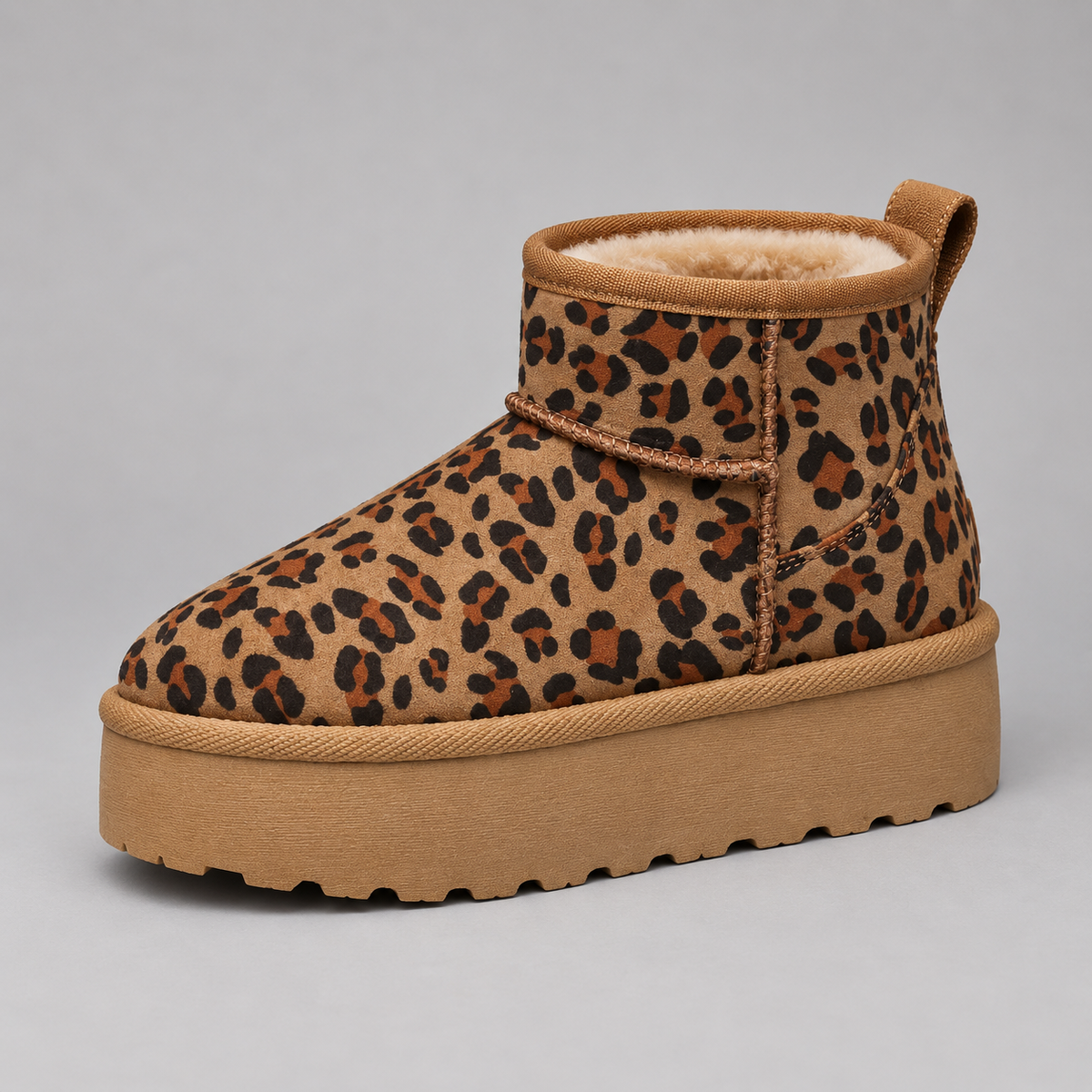 Sofie | Dames Enkelboots Suède-look – Warme Pluche Voering en Instapmodel
