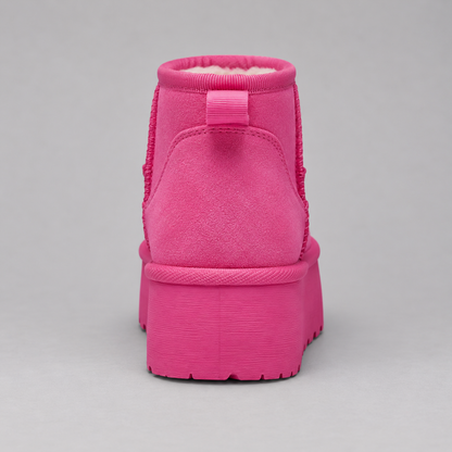 Sofie | Dames Enkelboots Suède-look – Warme Pluche Voering en Instapmodel