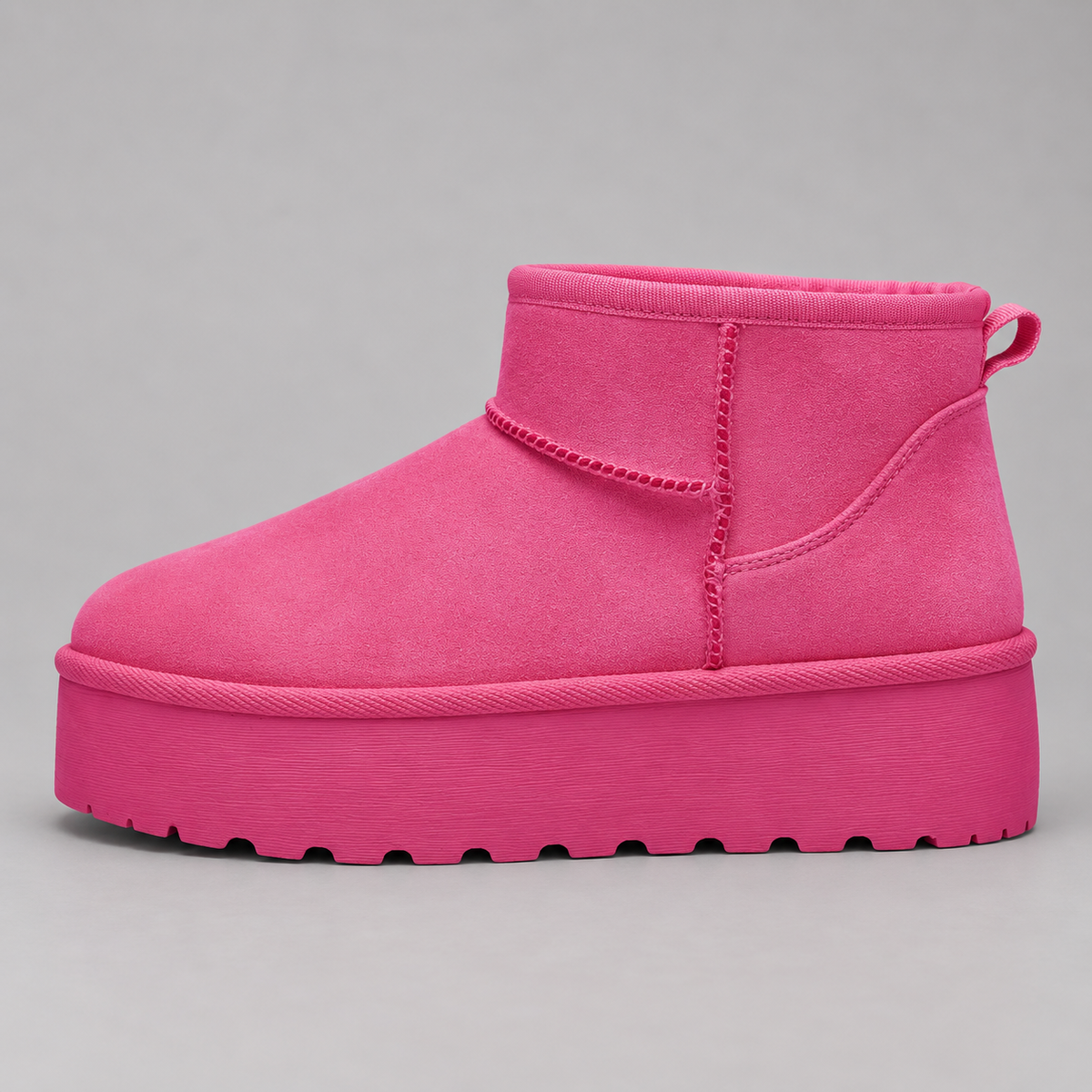 Sofie | Dames Enkelboots Suède-look – Warme Pluche Voering en Instapmodel