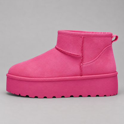 Sofie | Dames Enkelboots Suède-look – Warme Pluche Voering en Instapmodel