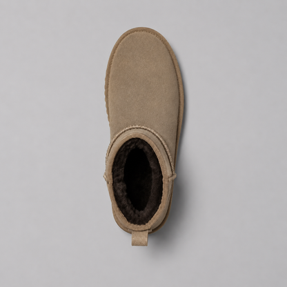 Sofie | Dames Enkelboots Suède-look – Warme Pluche Voering en Instapmodel