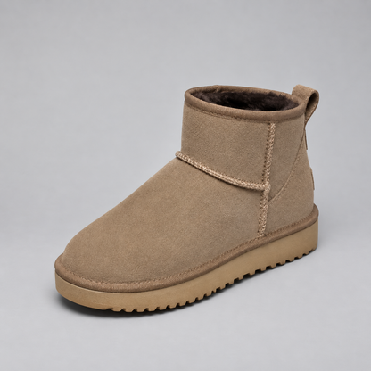 Sofie | Dames Enkelboots Suède-look – Warme Pluche Voering en Instapmodel