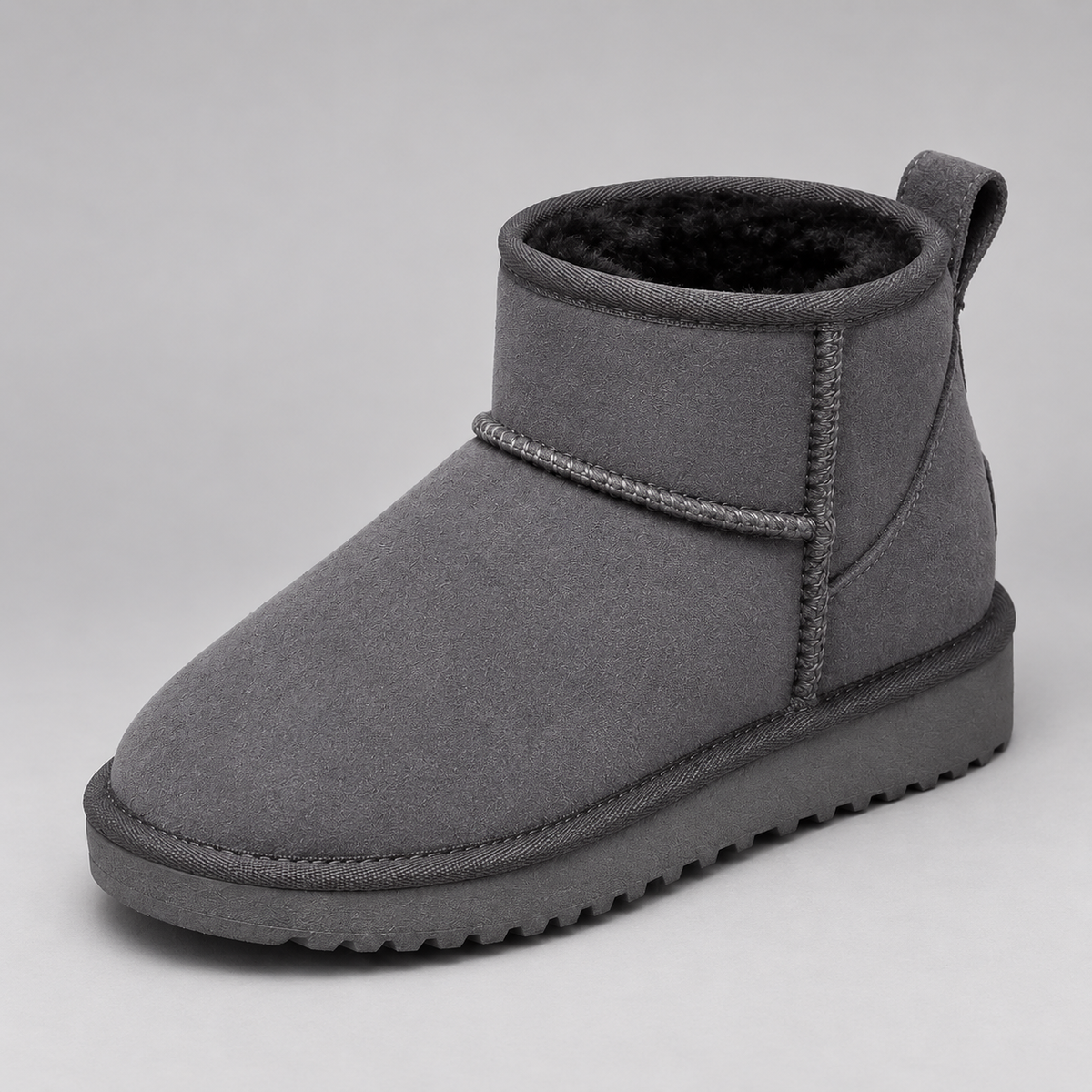 Sofie | Dames Enkelboots Suède-look – Warme Pluche Voering en Instapmodel