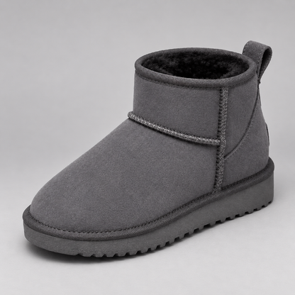 Sofie | Dames Enkelboots Suède-look – Warme Pluche Voering en Instapmodel