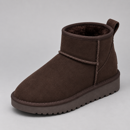 Sofie | Dames Enkelboots Suède-look – Warme Pluche Voering en Instapmodel