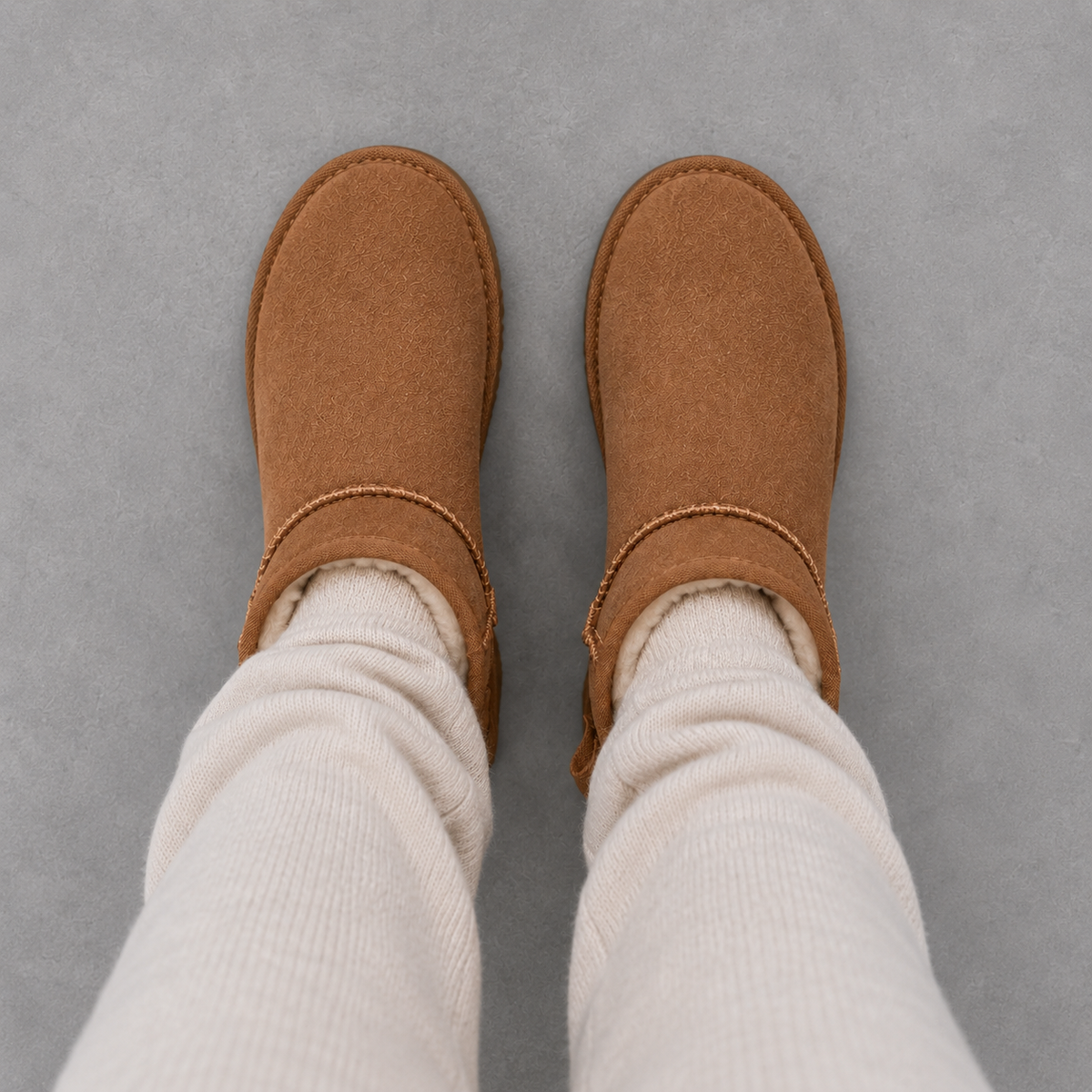 Sofie | Dames Enkelboots Suède-look – Warme Pluche Voering en Instapmodel