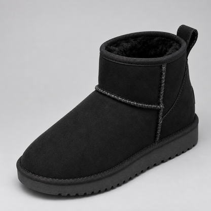 Sofie | Dames Enkelboots Suède-look – Warme Pluche Voering en Instapmodel