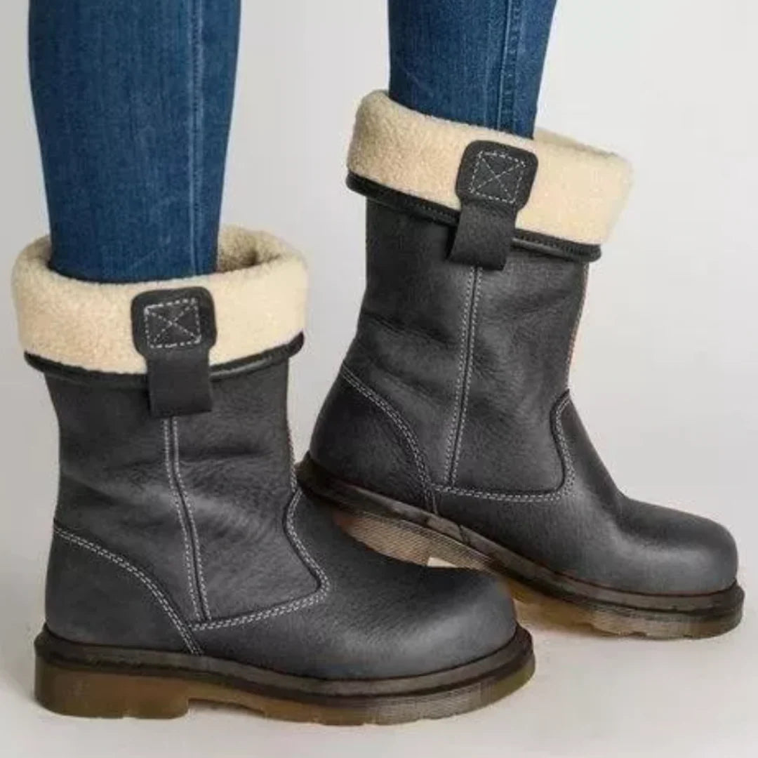 Stef | Heren Winterlaarzen Instap – Warme Teddyvoering en Treklussen