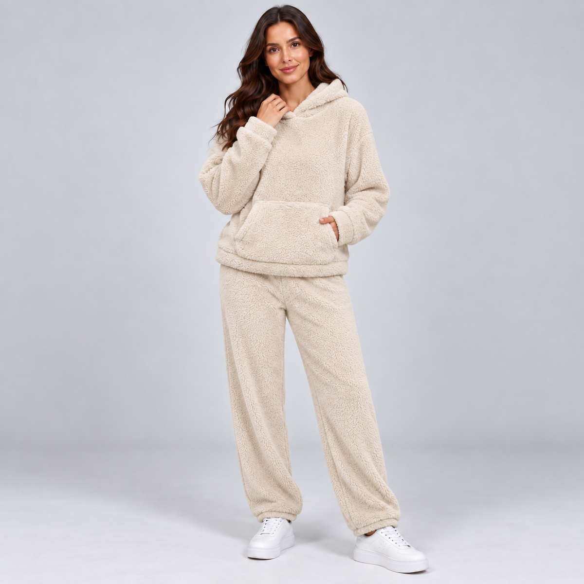 Tess | Dames Loungeset Oversized – Hoodie met Kangoeroezak en Joggingbroek