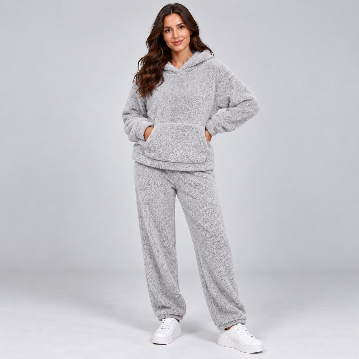 Tess | Dames Loungeset Oversized – Hoodie met Kangoeroezak en Joggingbroek
