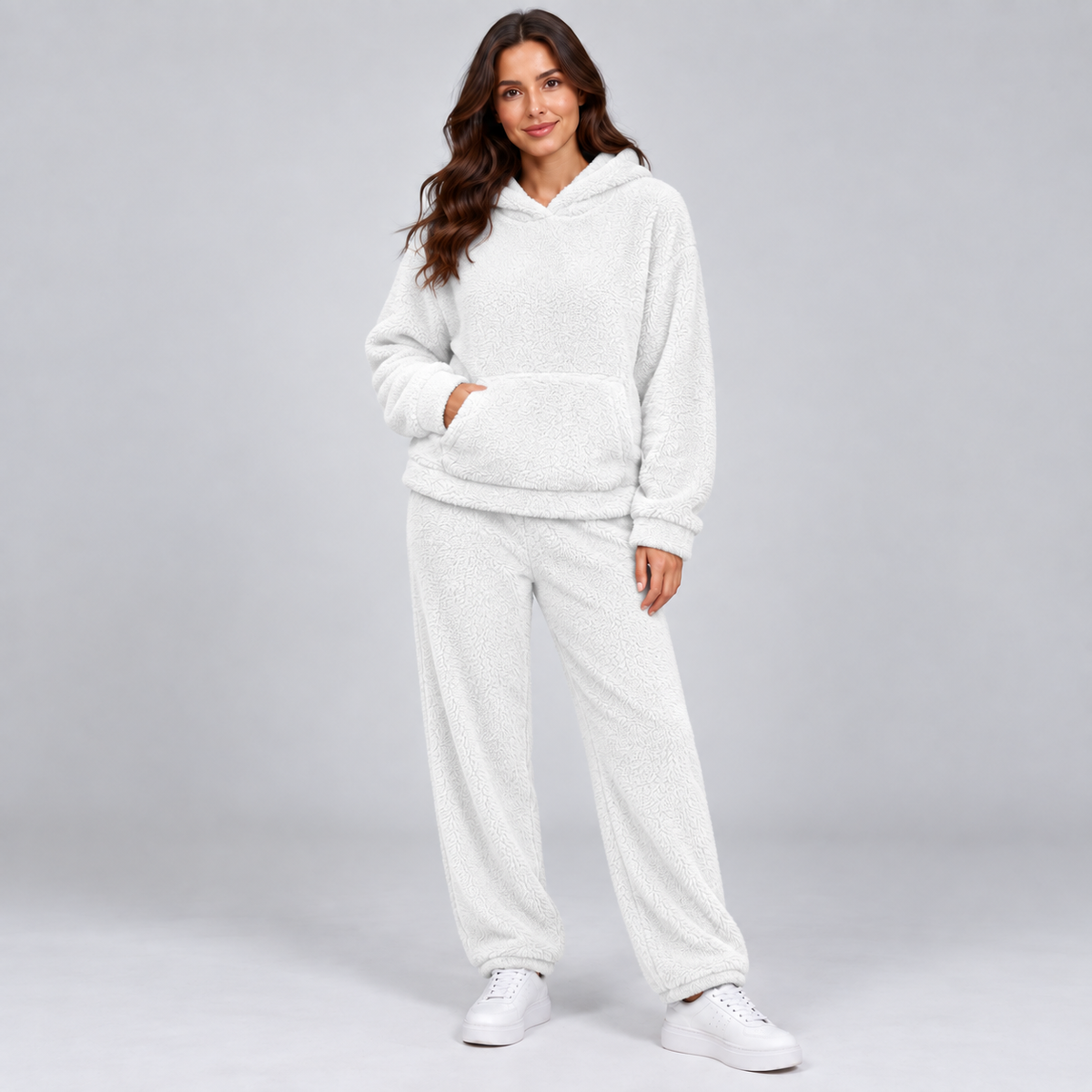 Tess | Dames Loungeset Oversized – Hoodie met Kangoeroezak en Joggingbroek