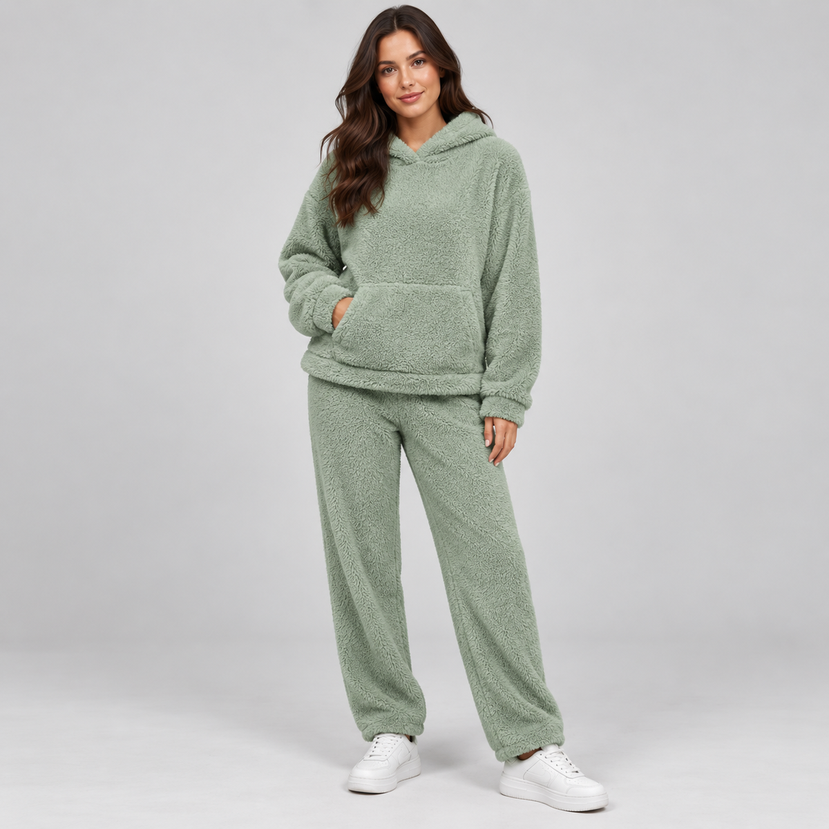 Tess | Dames Loungeset Oversized – Hoodie met Kangoeroezak en Joggingbroek