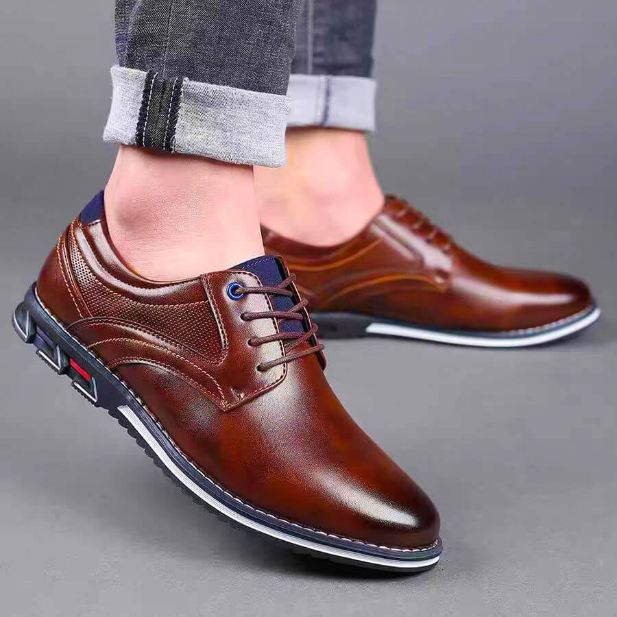 Thijs | Heren Nette Schoenen – Veters met Contrasterend Stiksel en Comfortzool
