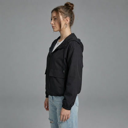 Vera | Cropped Jasje met Capuchon – Lichtgewicht en Ritssluiting