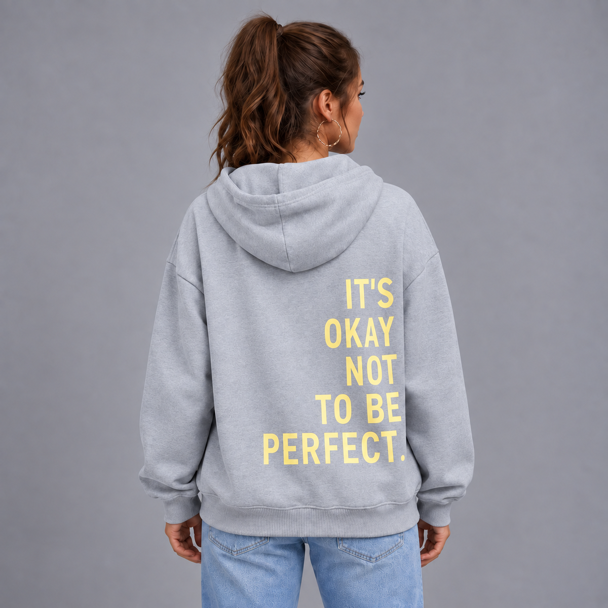 Victoria | Warme Oversized Hoodie met tekstprint - Comfortabele pasvorm met Capuchon
