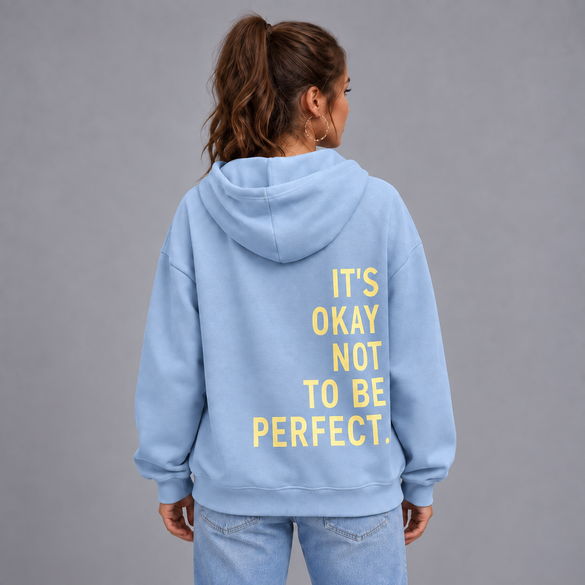 Victoria | Warme Oversized Hoodie met tekstprint - Comfortabele pasvorm met Capuchon