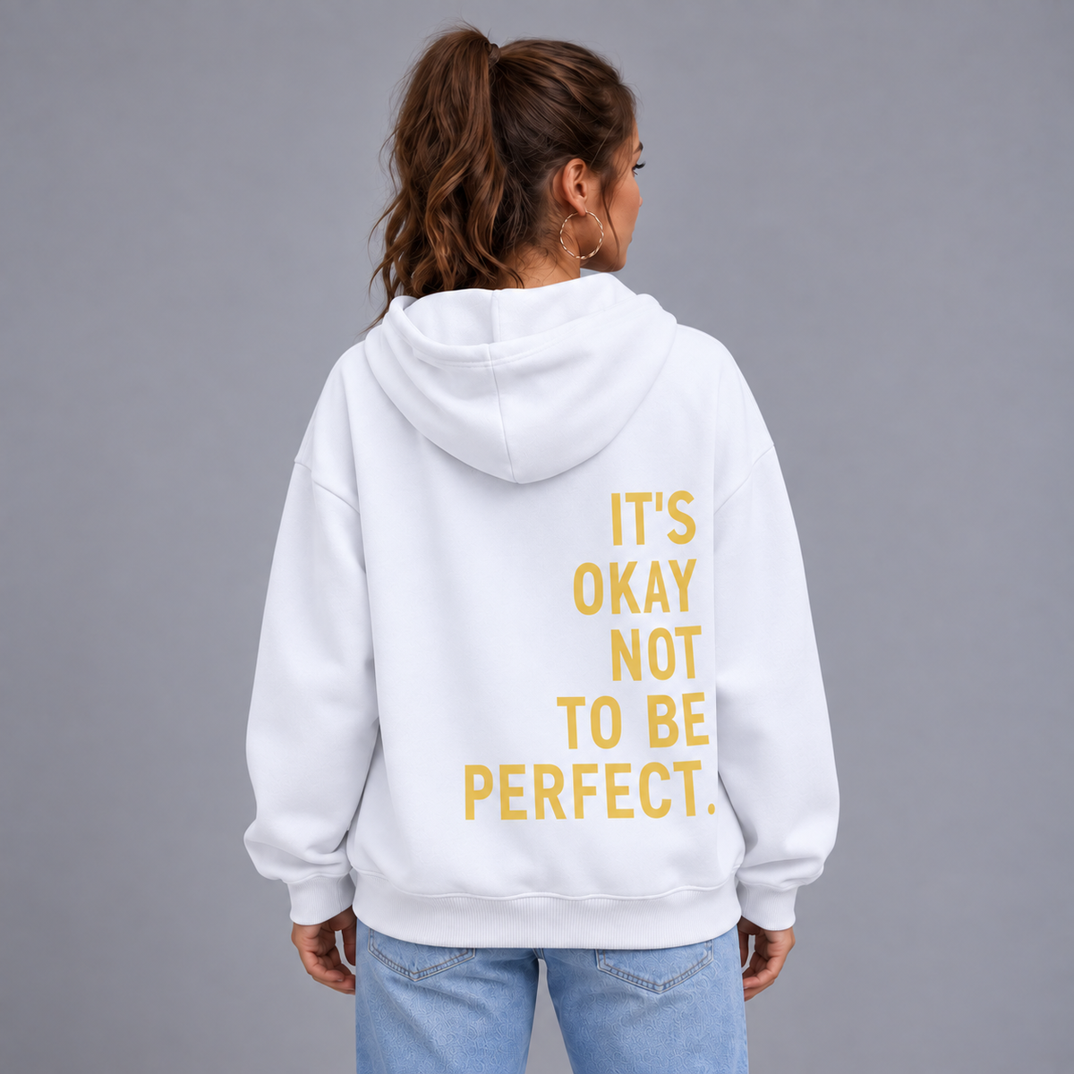 Victoria | Warme Oversized Hoodie met tekstprint - Comfortabele pasvorm met Capuchon