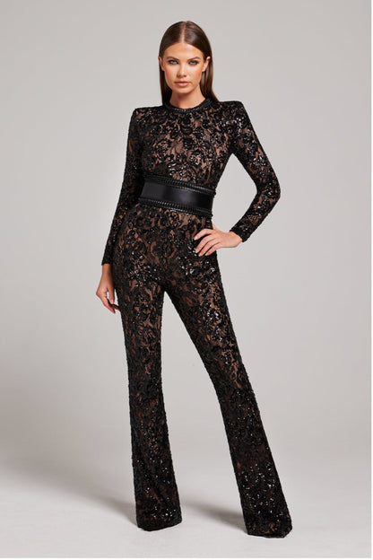 Lovia – Elegante Kanten Jumpsuit