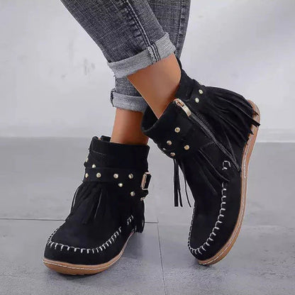 Floor | Dames Cowboylaarsjes – Franjes en Comfortabele Pasvorm