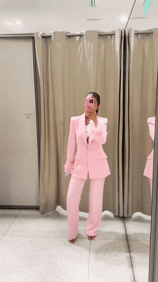 Pink- Blazer Set