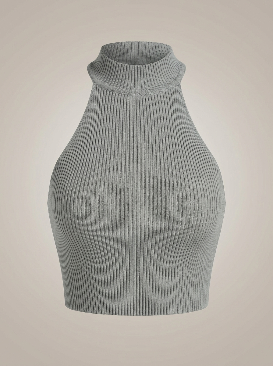 One Size  – Cropped Halter Top
