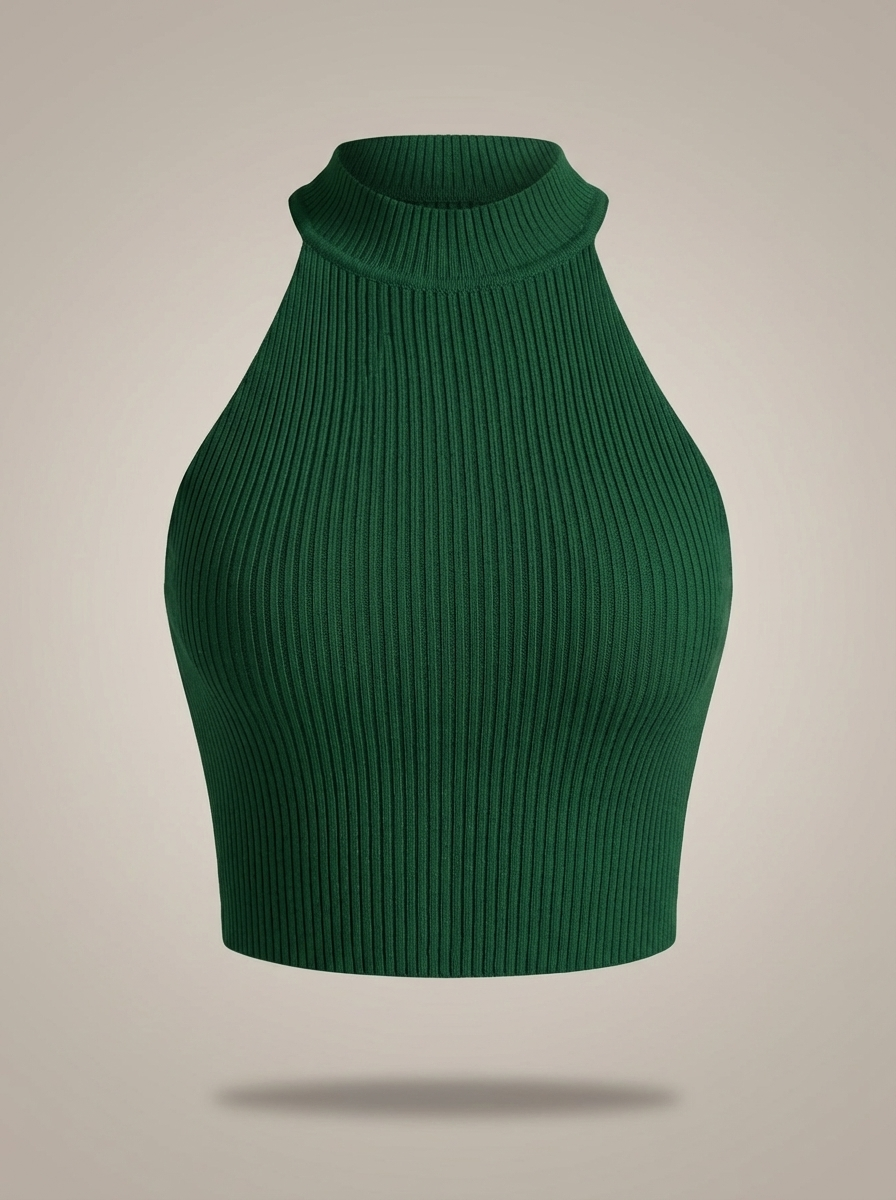One Size  – Cropped Halter Top