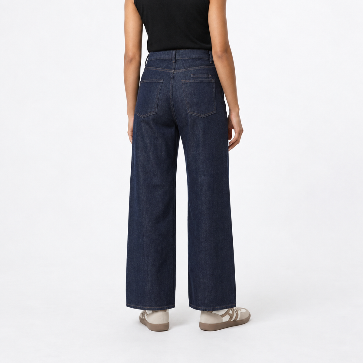 Lotte | Dames Wijde Jeans Vintage – Hoge Taille met Ceintuur