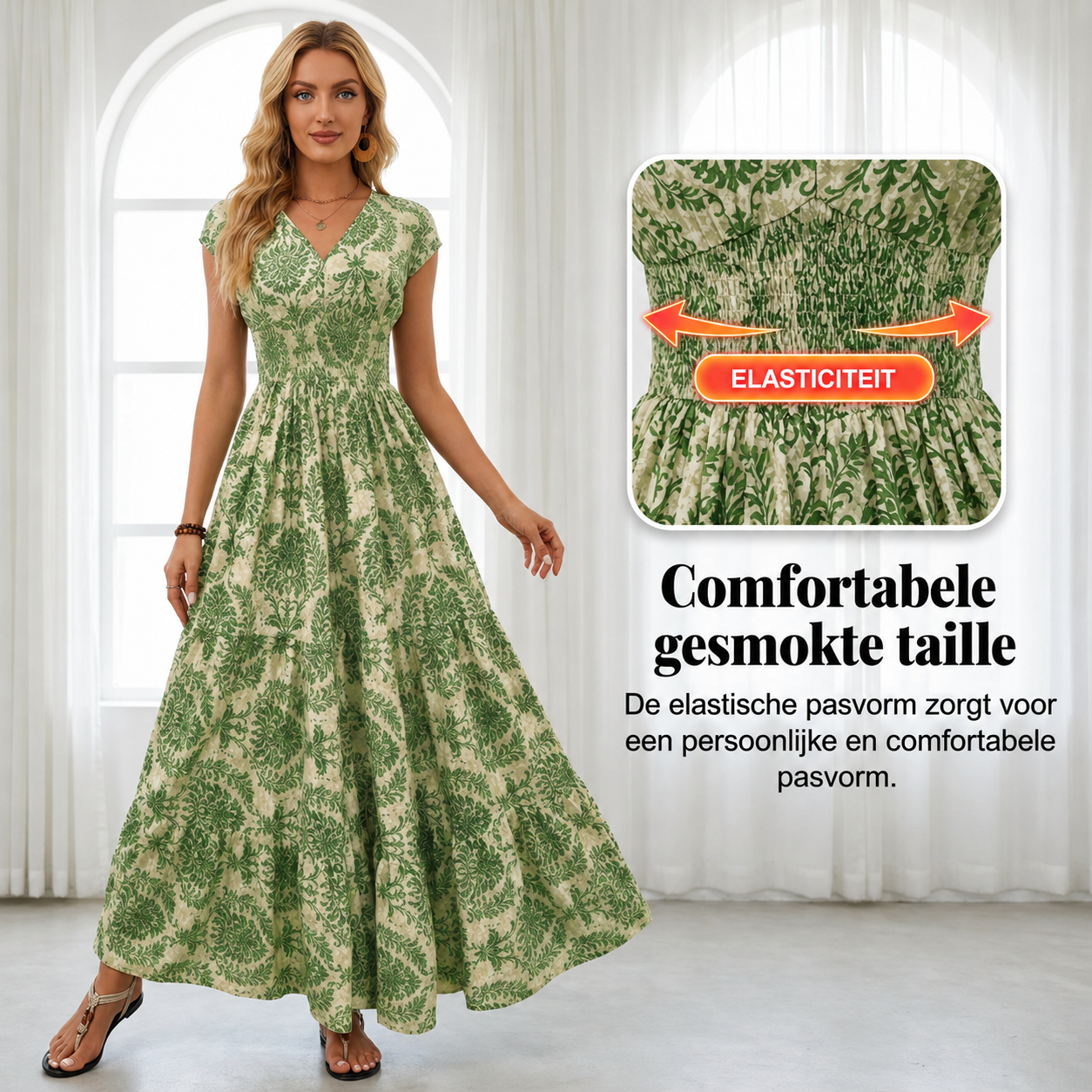 Lovia – Bloemenprint Maxi Jurk