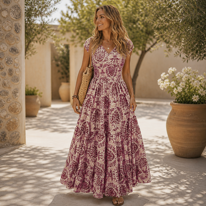 Lovia – Bloemenprint Maxi Jurk