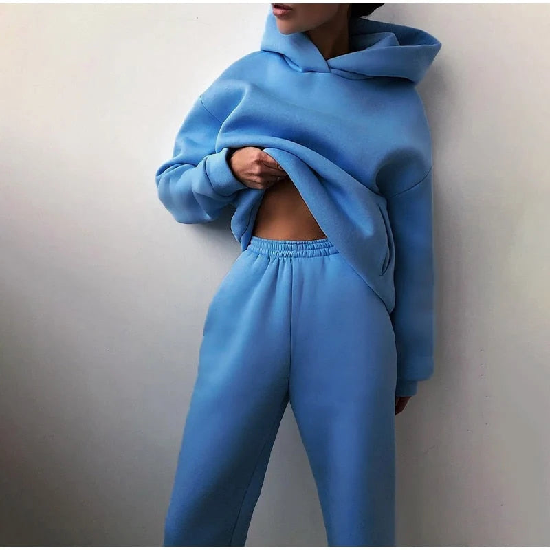 Puck | Dames Loungewear Set Oversized – Hoodie met Capuchon en Joggingbroek