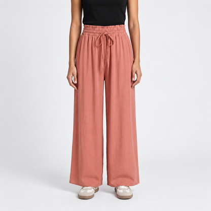 Sanne | Dames Wijde Broek Palazzo – Hoge Taille met Trekkoord