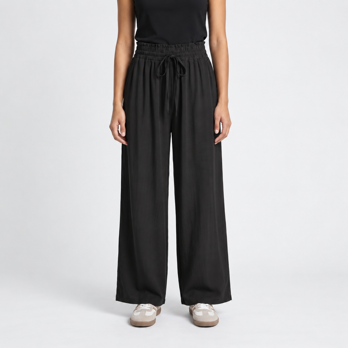 Sanne | Dames Wijde Broek Palazzo – Hoge Taille met Trekkoord