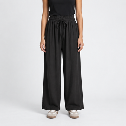 Sanne | Dames Wijde Broek Palazzo – Hoge Taille met Trekkoord