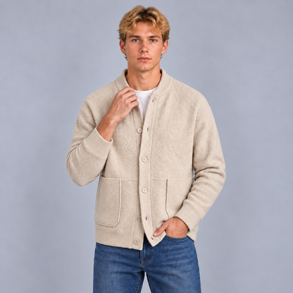 Sven | Heren Vest met Knoopsluiting – Warm & Comfortabel met Ronde Ribkraag en Opgezette Zakken